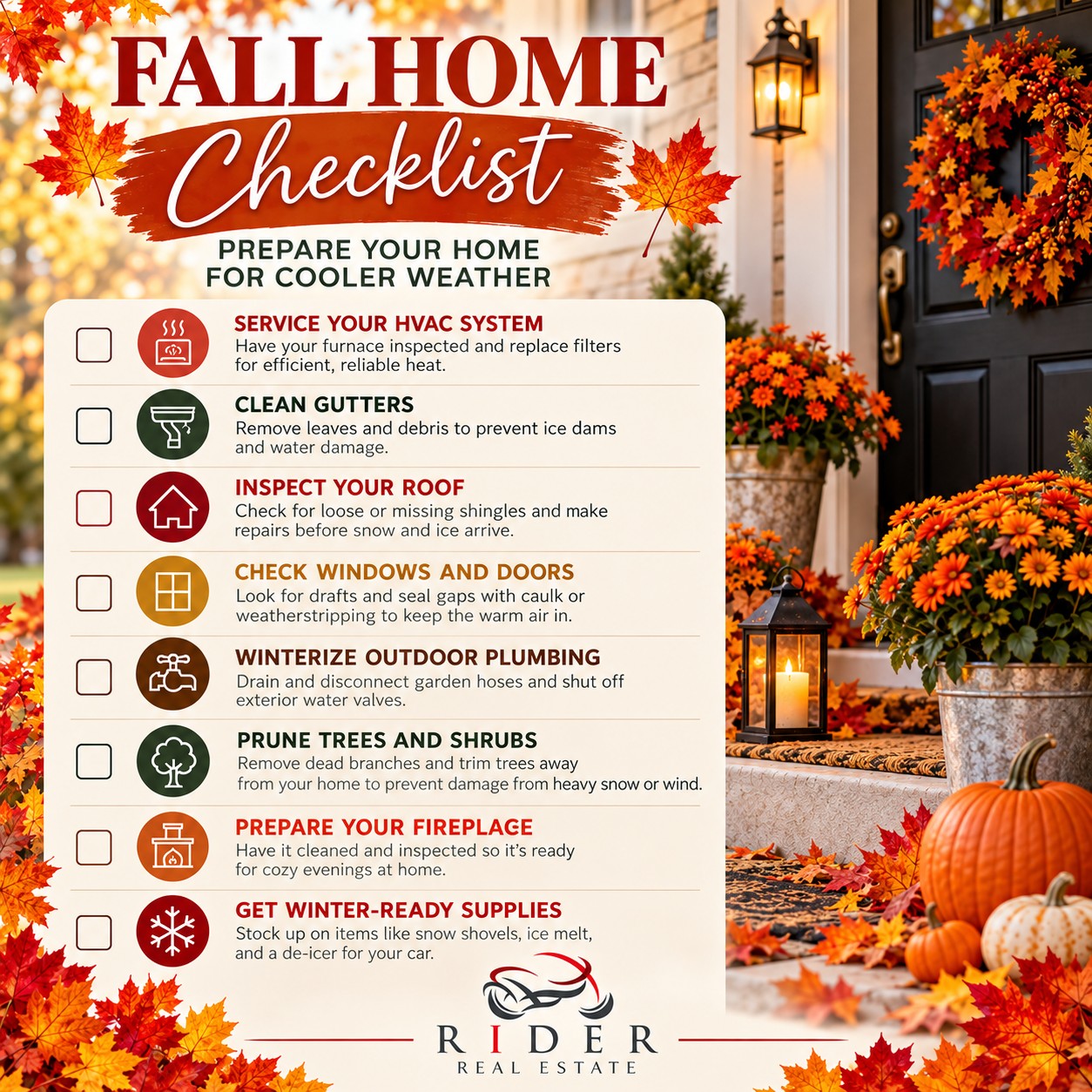 8 Fall Checklist Items